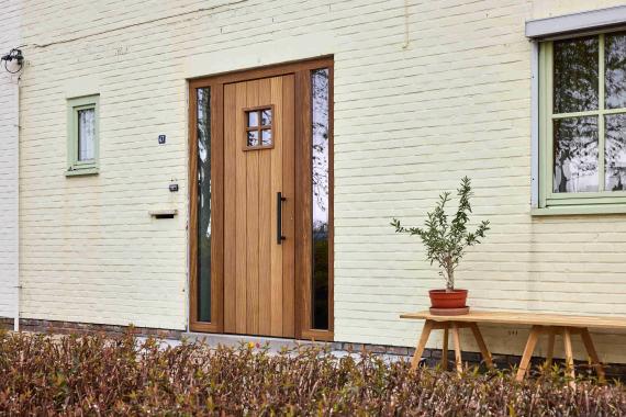 Houten afrormosia voordeur